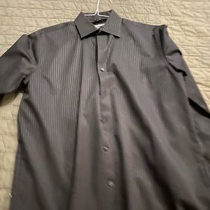 Black dress shirt.